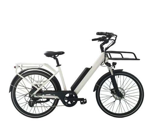 Bicicleta de montaña eléctrica con horquilla de suspensión, capacidad de carga de 120 kg, construcción robusta, sistema de batería y rendimiento